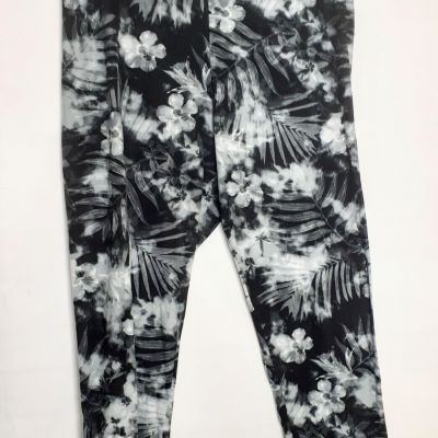 No Boundaries Size XXL Tie Dye Black White Stretch Leggings Cozy Women's Plus...