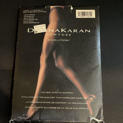 Vtg. Donna Karan NEW New York Evolution Pantyhose Night Purple  Small / Petite