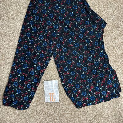 Lularoe TC Tall Curvy Leggings Solid Black Red Blue Floral Paisley