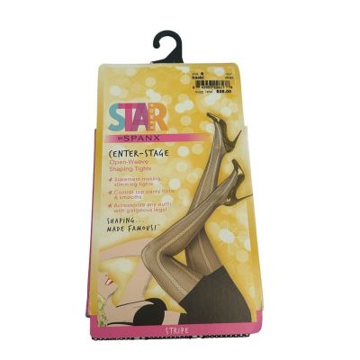 Star Power by Spanx Center Stage Open-Weave Shaping Tights Womens Size B Black