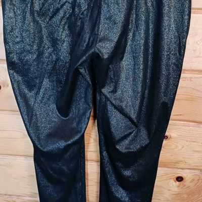 Memoi Fashion Leggings Womens M/L Black Pull-On Stretch Waist W/Tags