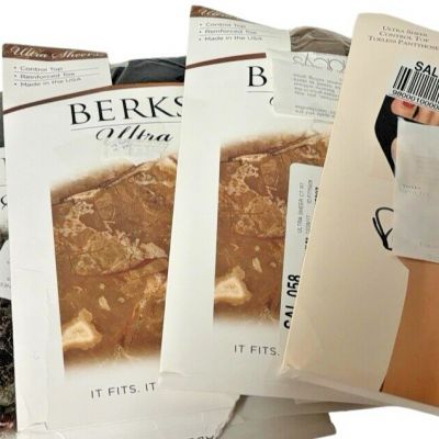 Crafting Lot Berkshire Lot of 5 Pairs Pantyhose In Box Various Sizes Colors #3