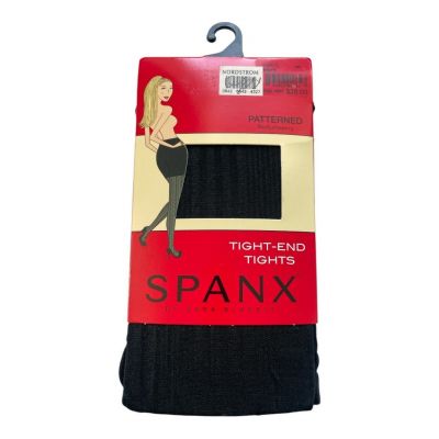 Spanx Tight End Tights Black Patterned Size C Tummy Control Body Shaping