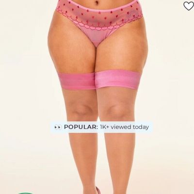 Adore Me Thigh High Stockings Pink XL Extra Large  New NWT Sexy Valentines Day