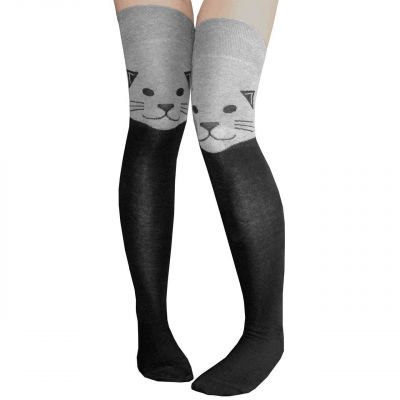 Gray Cat Thigh Highs