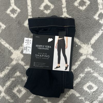 Simply Vera VERAWANG Mid Rise Shaping Denim Leggings S