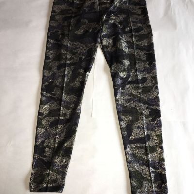 NWT NOBO Jr’s BLACK & METALLIC CAMO HIGH RISE SUEDED LEGGINGS X-Large (15-17)