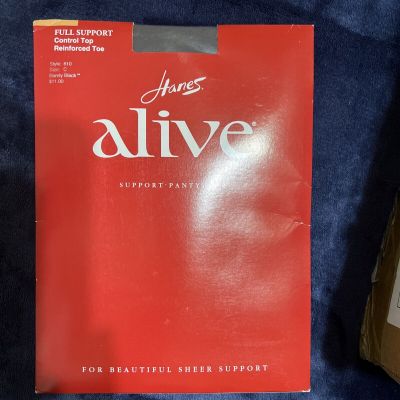 Vintage Hanes Alive Full Support Style 810 Barely Black Size C