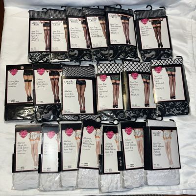 Music Legs Thigh High Stockings, 24 Packages. Black, White, Nude. OSFM