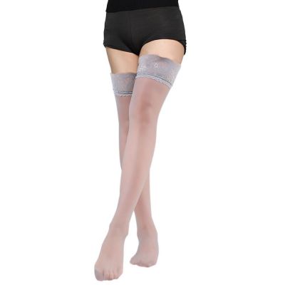 Lace Thigh High Stockings Transparent Patchwork Over Knee  Woman