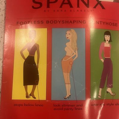 Spanx Footless Body Shaping Pantyhose Medium Control Slimming Size D Nude 1 NEW