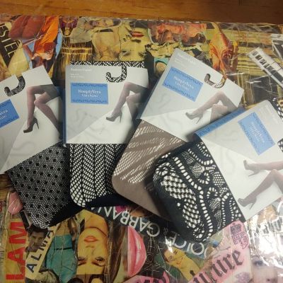 Bundle of Simply Vera fashion tights; size 1/2