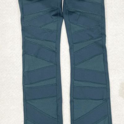 Lululemon Cyan Blue Criss Cross Stretch Legging Athletic Pants Women's Size 2