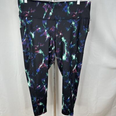 NWT $35  ID Ideology Celestial Sky 7/8 Leggings High Rise Side Pocket.Plus Sz 3X