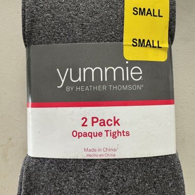 Yummie by Heather Thomson Women's 2-Pack Opaque Tights- Size S X 2 (4 Pairs)