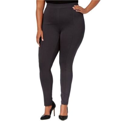 Style & Co Forward Seamed Ponte Leggings in Grey 14W