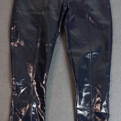 NWT SEALED SPANX FAUX PATENT SHINY LEATHER PORT NAVY Leggings Pants Small