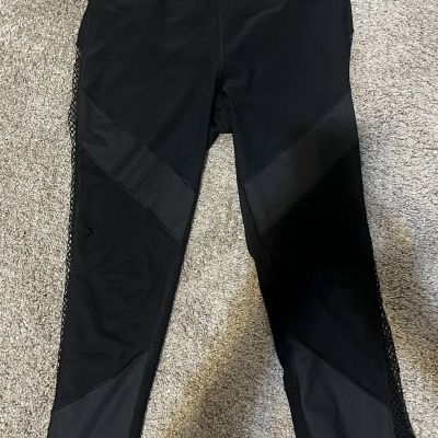 Black Leggings Opening Pattern On Legs