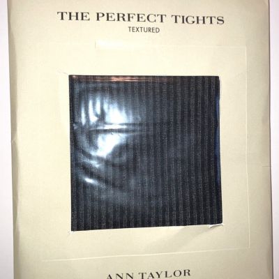 Ann Taylor, The Perfect Tights, Textured, Black. Medium Rib. New in Package PH23