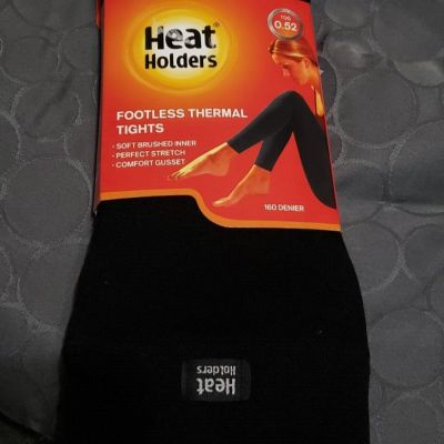 NWT Heat Holders SZ Medium -Black- Sophia Footless Thermal Tights 160 Denier