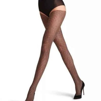 Falke women's Houndstooth Tights -size Small - Black