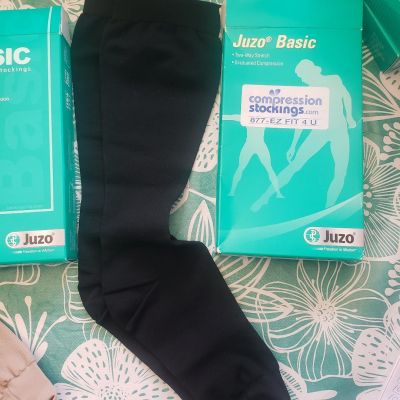 Juzo BASIC 4202 Ribbed  REGULAR Knee High Stockings Compression 30-40 Size Color