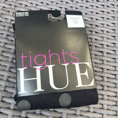 NWT HUE Tights Black polka dot size 2 M fits 120-170 lbs Control