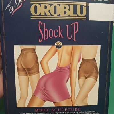 OROBLU Shock Up woman's BLACK color BODY SCULPTURE pantyhose Size XL New