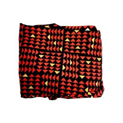 LuLaRoe Leggings Black Red Yellow Geo Print Stretch Triangle OS One Size