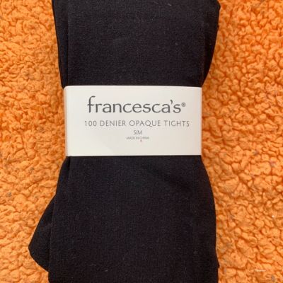 ????NWT Francesca’s 100 Denier Opaque Tights BLACK S/M????