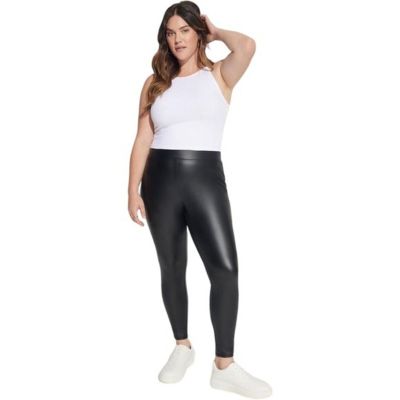 Torrid Faux Leather Leggings Women's Black Size 2XL Shiny Black Skinny Leggings