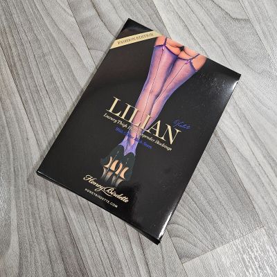 Honey Birdette Lilian Violet Stockings Hosiery Thigh Highs Size M ~ New