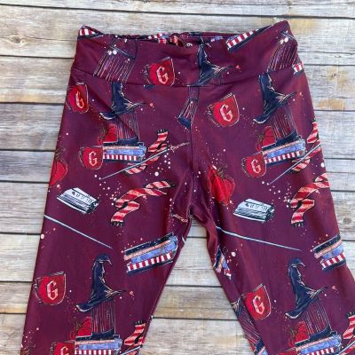 Harry Potter Hogwarts GRYFFINDOR House Womens Leggings TC2 Extra Plus Size 12-20