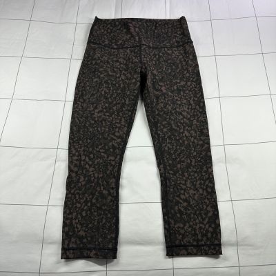 Lululemon Leggings Womens 8 Brown Wunder Under Crop High Rise Full On Luxtreme