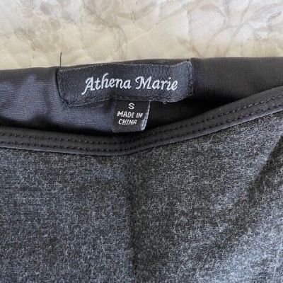 Athena Marie pull on leggings size small Dark Heathered grey