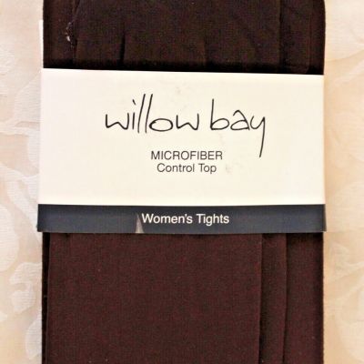 Willow Bay Microfiber Control Top Tights, Size M, Color Java, New with Tags