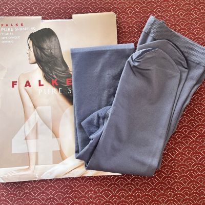 Falke Pure Shine 40 Tights Semi Opaque  Pantyhose Lapis Blue Small / Medium s/m