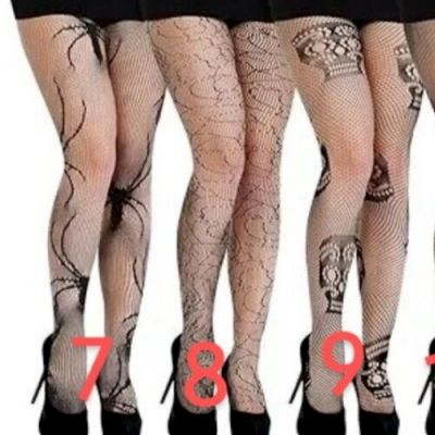 Black Fishnet Tights #8 size Medium Costume Cosplay Sexy Goth Halloween