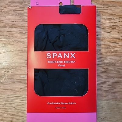 Spanx 10364R Tight-End Tights Floral Very Black Choose Size