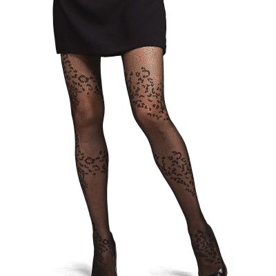 Women's Leopard Mix Sheer Nylon Tights