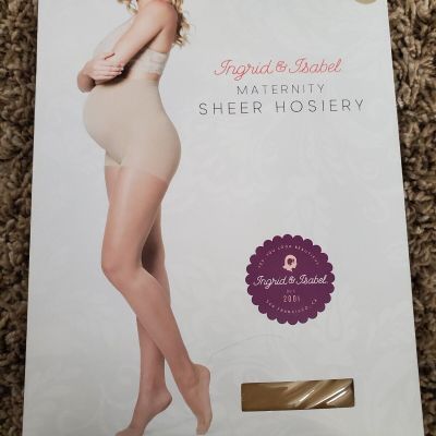 NEW Ingrid Isabel Maternity Nude Sheer Hosiery Size S small pantyhose nylon