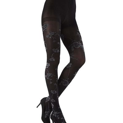 Women's Wild Floral Opaque Nylon Tights