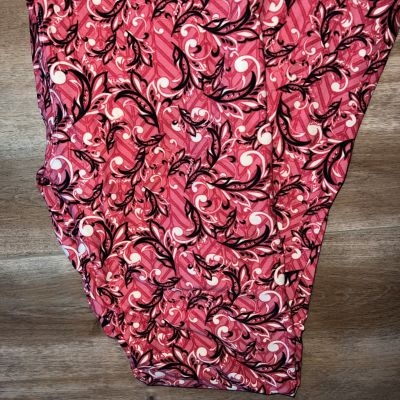 LulaRoe OS ???? Floral Paisley Leggings 2-12 New Pink Ivory Whimsical Feathers ??