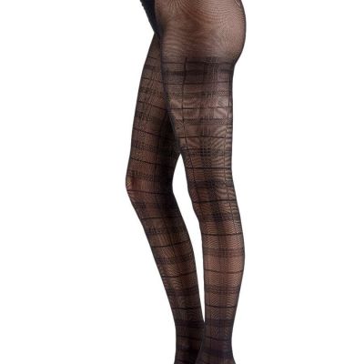 Women's Tartan Pattern Tights- sustainable yarn tight with checkered pattern ...