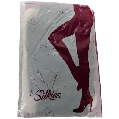 Black Silkies Pantyhose Microfiber Tights 700228 Womens Size Medium Made USA