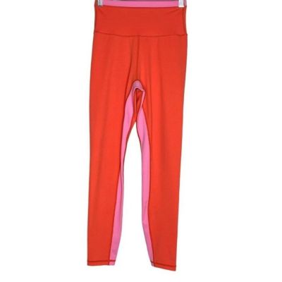 Wilo The Label Bright Orange and Pink Athletic Activewear Leggings Size M