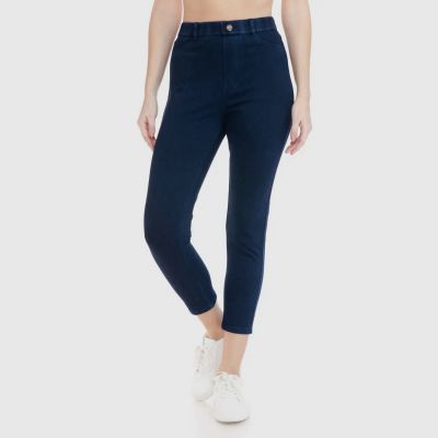 Women's Ultra Stretch High Rise Denim Leggings Pants - Size M - Indigo Blue