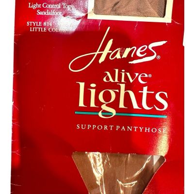 Hanes Alive Lights Support Pantyhose Style 814 SIZE A LITTLE COLOR Style 814