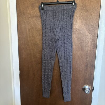 Fashion Nova Focused On Me Cable Knit Leggings Gray NWT Size Medium