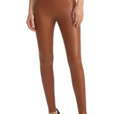 NEW Commando Perfect Control Faux Leather Leggings- SLG06 - Cocoa Brown - Medium